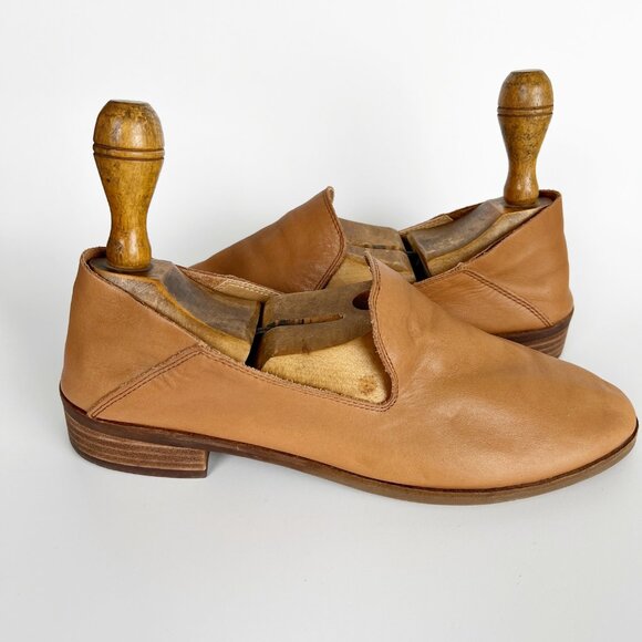 Lucky Brand Cahill Leather Loafer Flats Slip On Mule Sandals Fold Down Back Heel - Picture 3 of 13